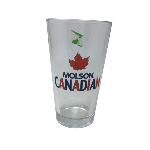 Vintage MOLSON CANADIAN Clear Glass Cup with number 32 On The Bottom - Picture 1 of 9
